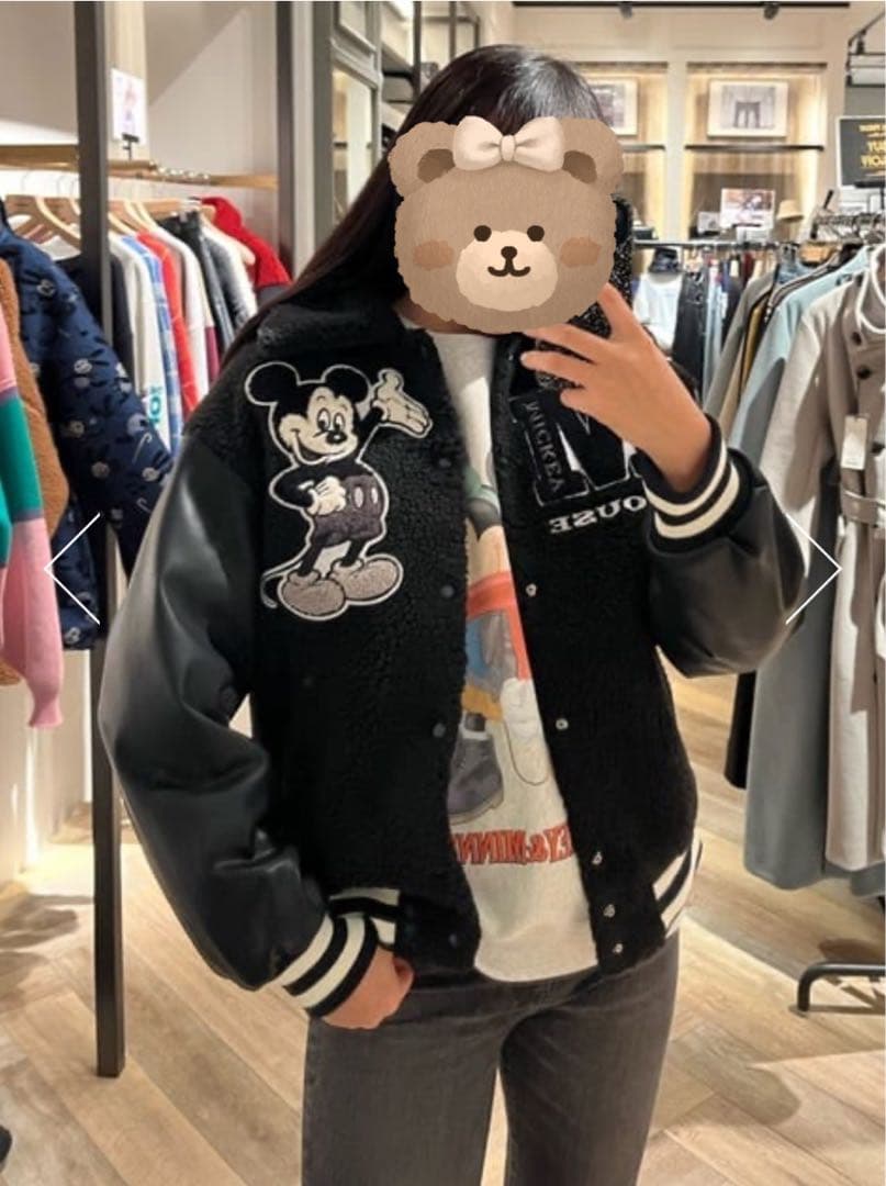 マウジー★ミッキーボアジャケット★ディズニー★ブラック