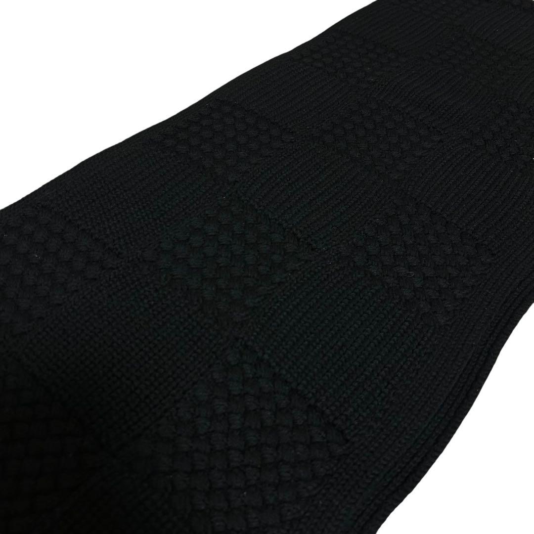 LOUIS VUITTON マフラー　ダミエ　パッチワーク　ブラック