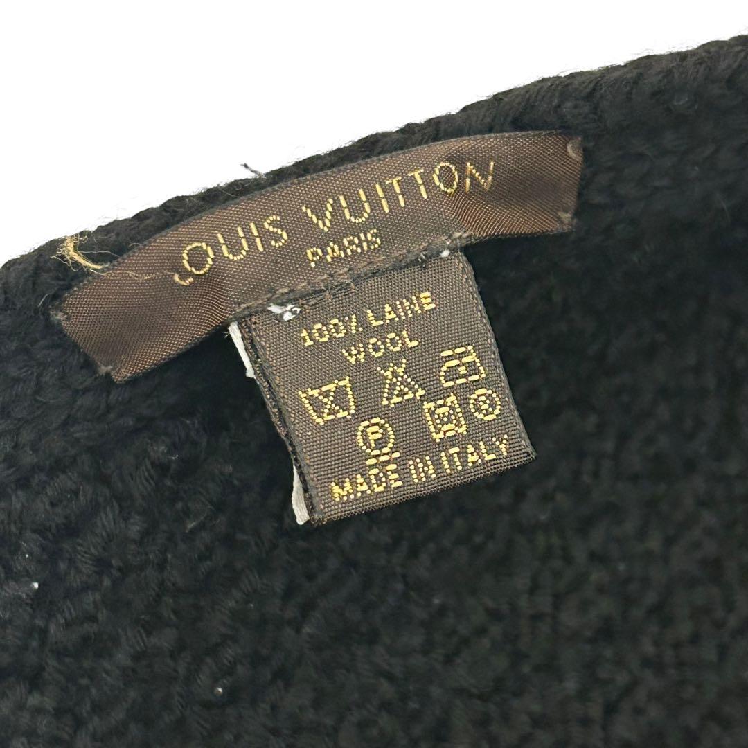 LOUIS VUITTON マフラー　ダミエ　パッチワーク　ブラック