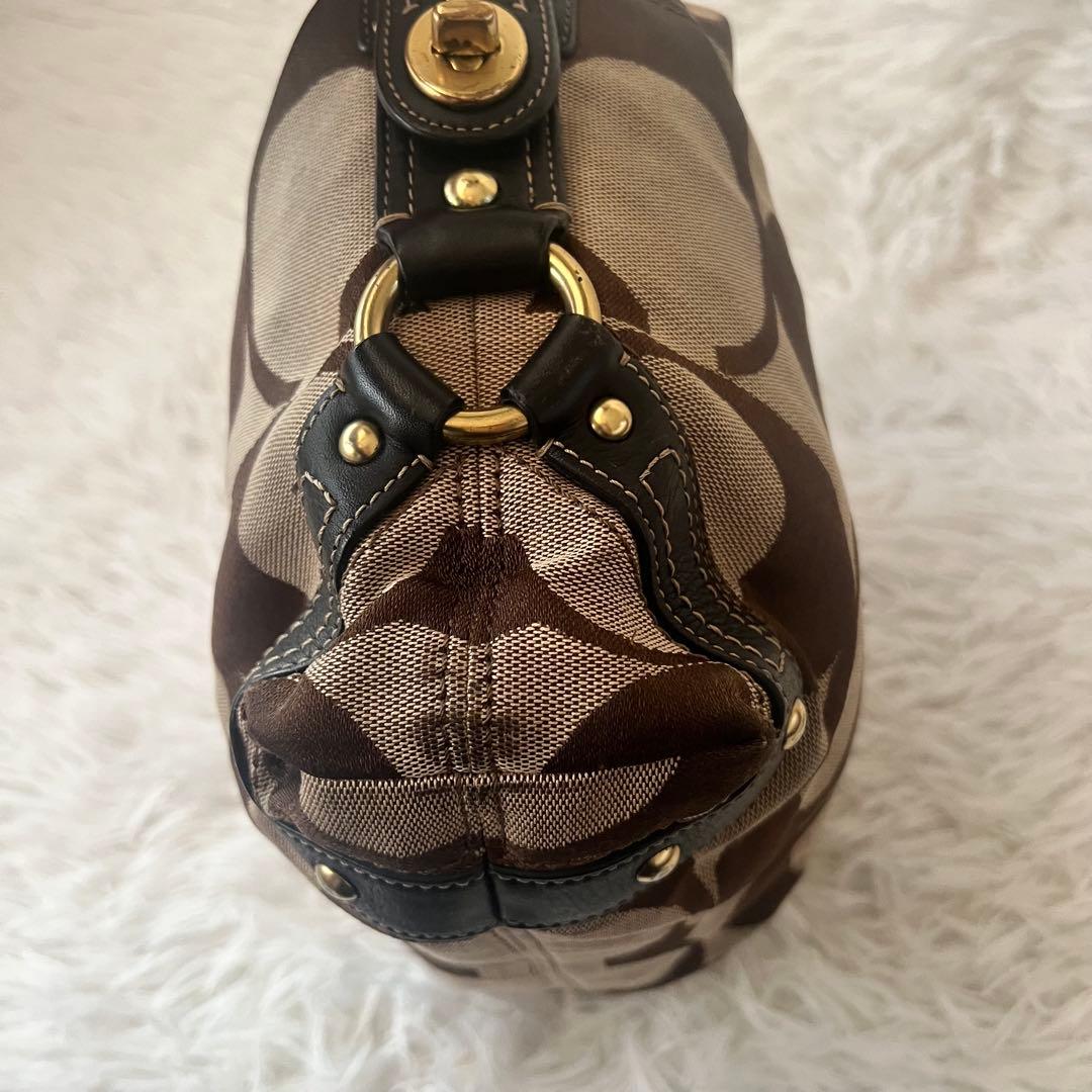 【超希少】COACH コーチ シグネチャー ターンロック ワンショルダーバッグ