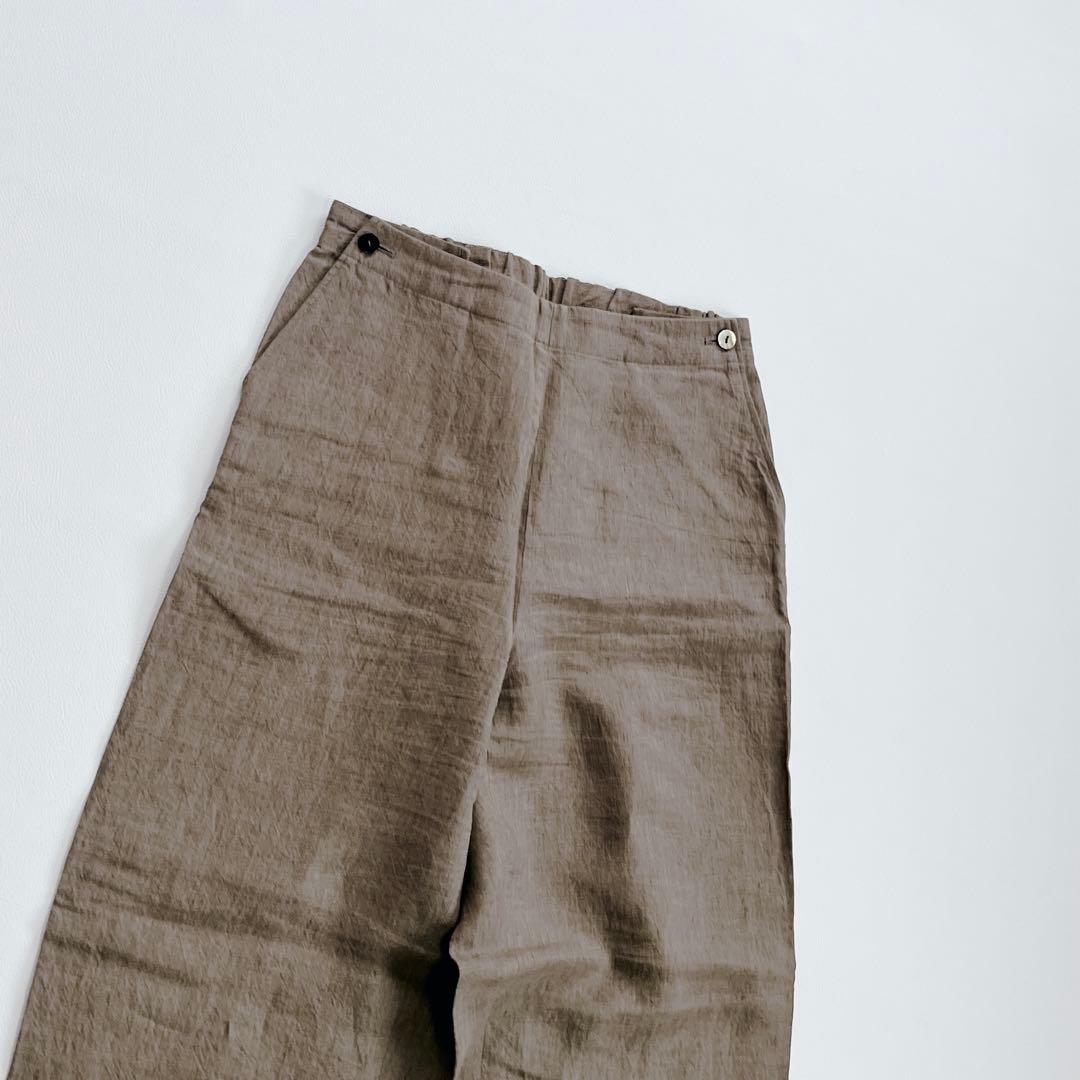 美品✨リネン100% ヨーガンレール ワイドパンツ M カーキ