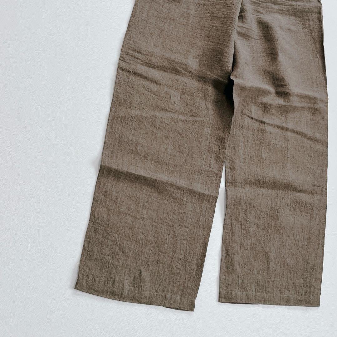 美品✨リネン100% ヨーガンレール ワイドパンツ M カーキ