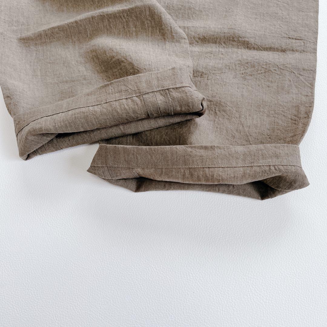 美品✨リネン100% ヨーガンレール ワイドパンツ M カーキ