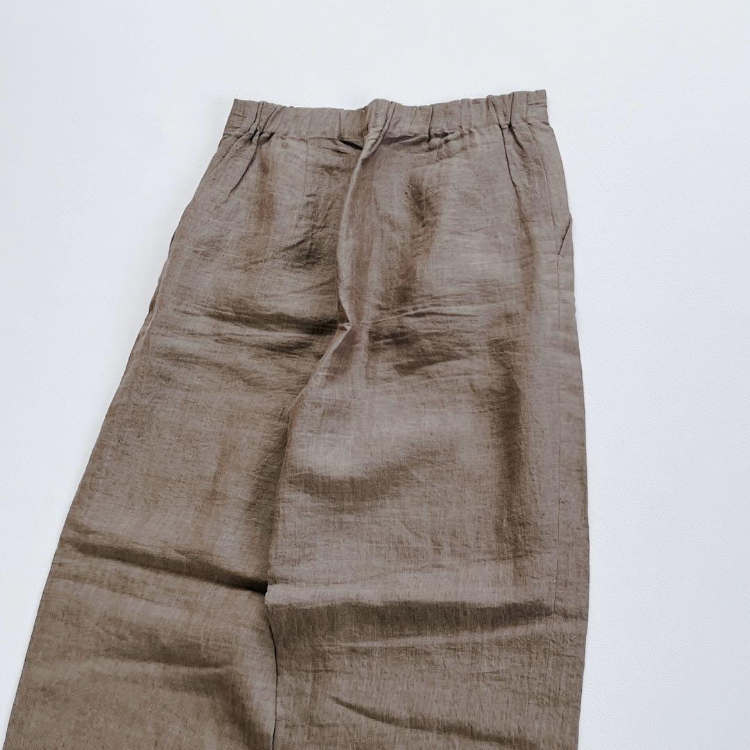 美品✨リネン100% ヨーガンレール ワイドパンツ M カーキ
