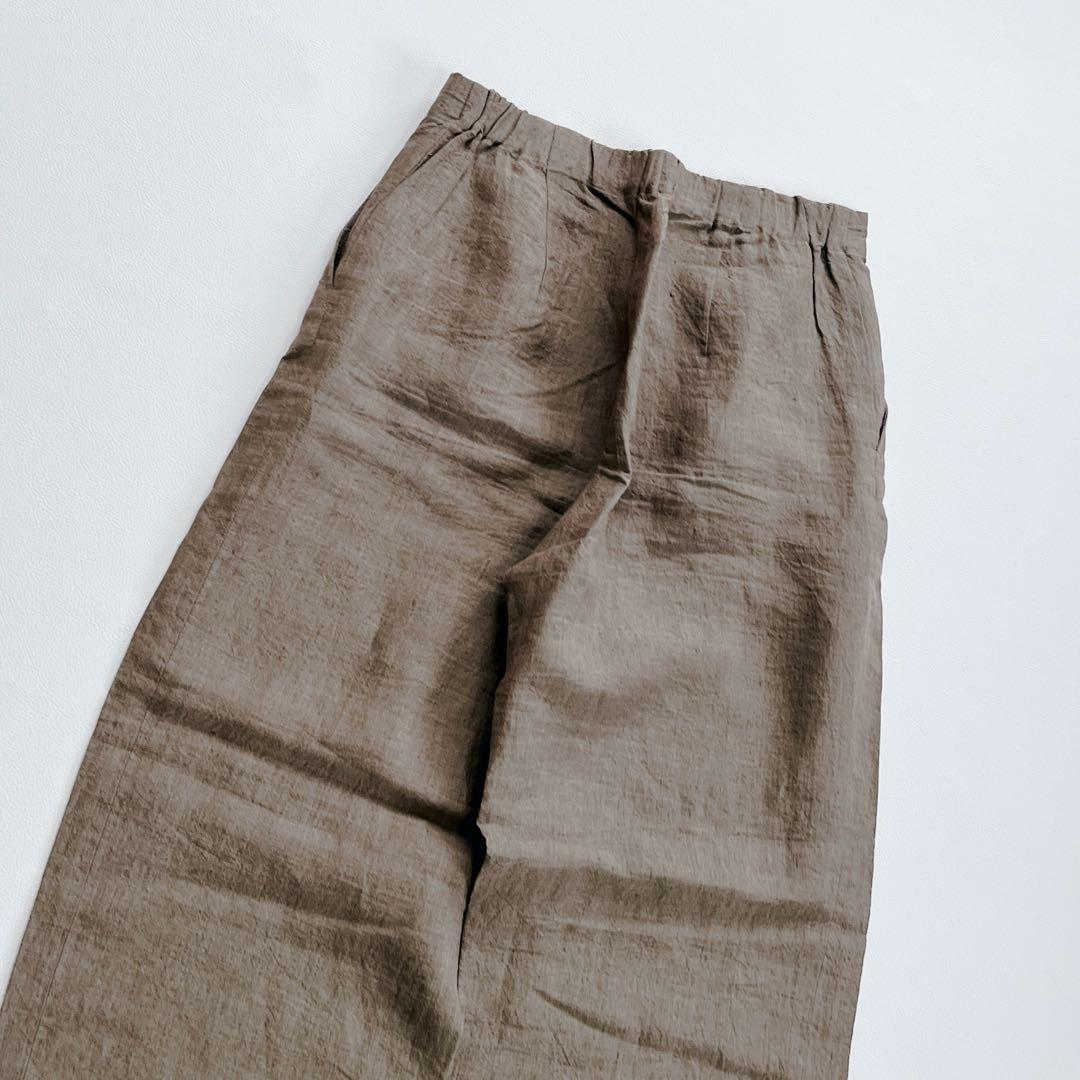 美品✨リネン100% ヨーガンレール ワイドパンツ M カーキ