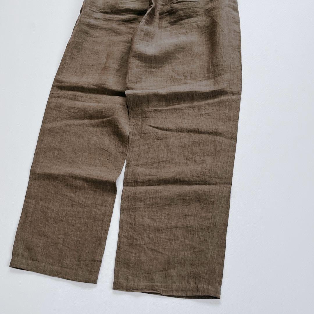 美品✨リネン100% ヨーガンレール ワイドパンツ M カーキ