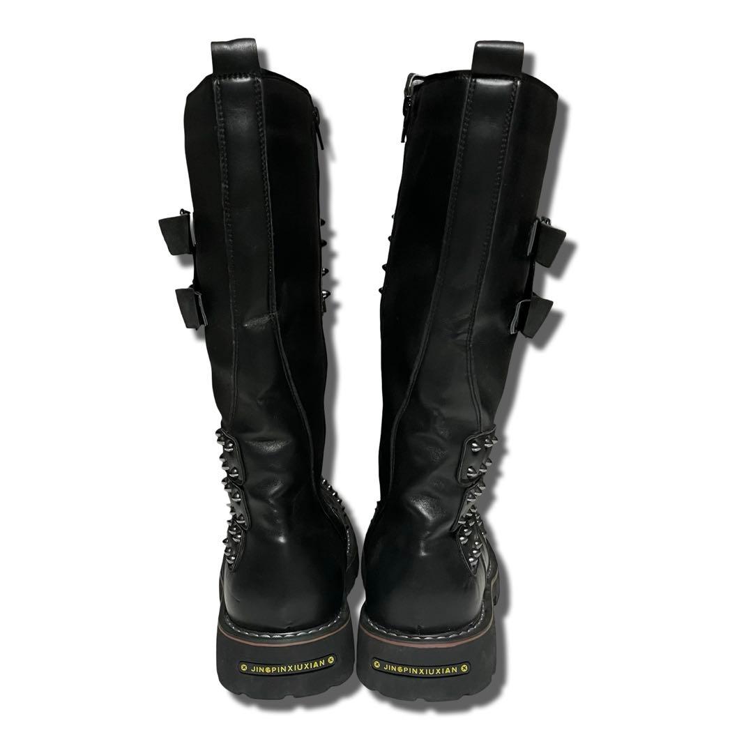 靴 00s archive long boots studs Y2K