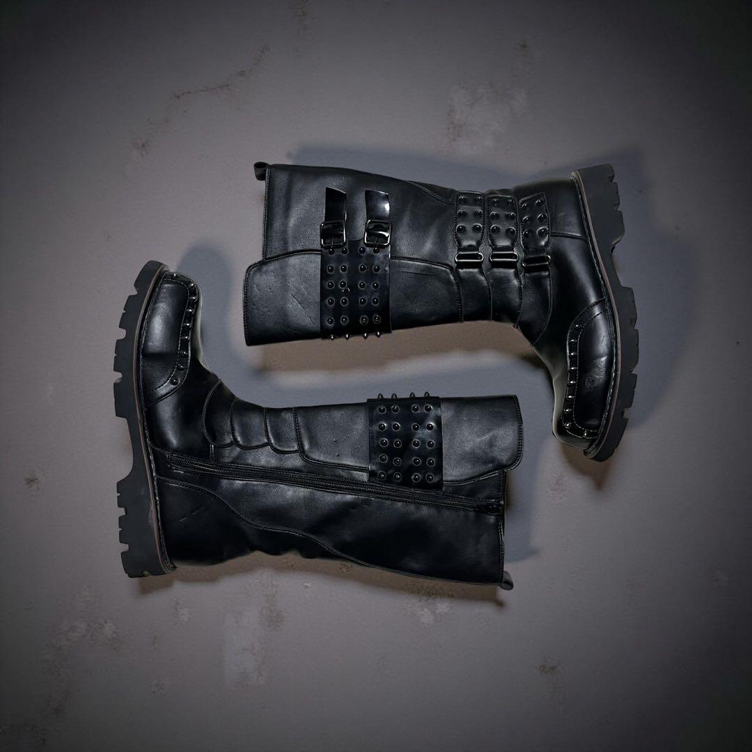 靴 00s archive long boots studs Y2K