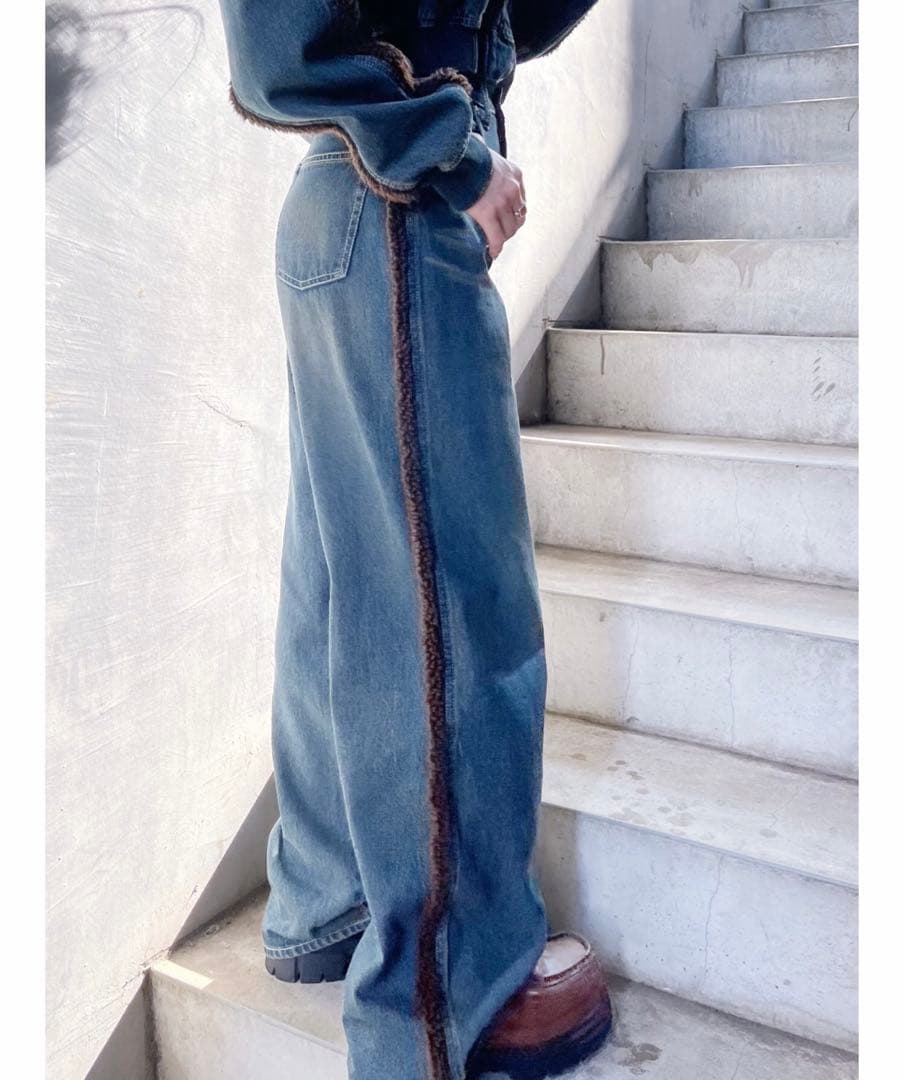 EVRIS デニム ボアブルゾン　セットアップ