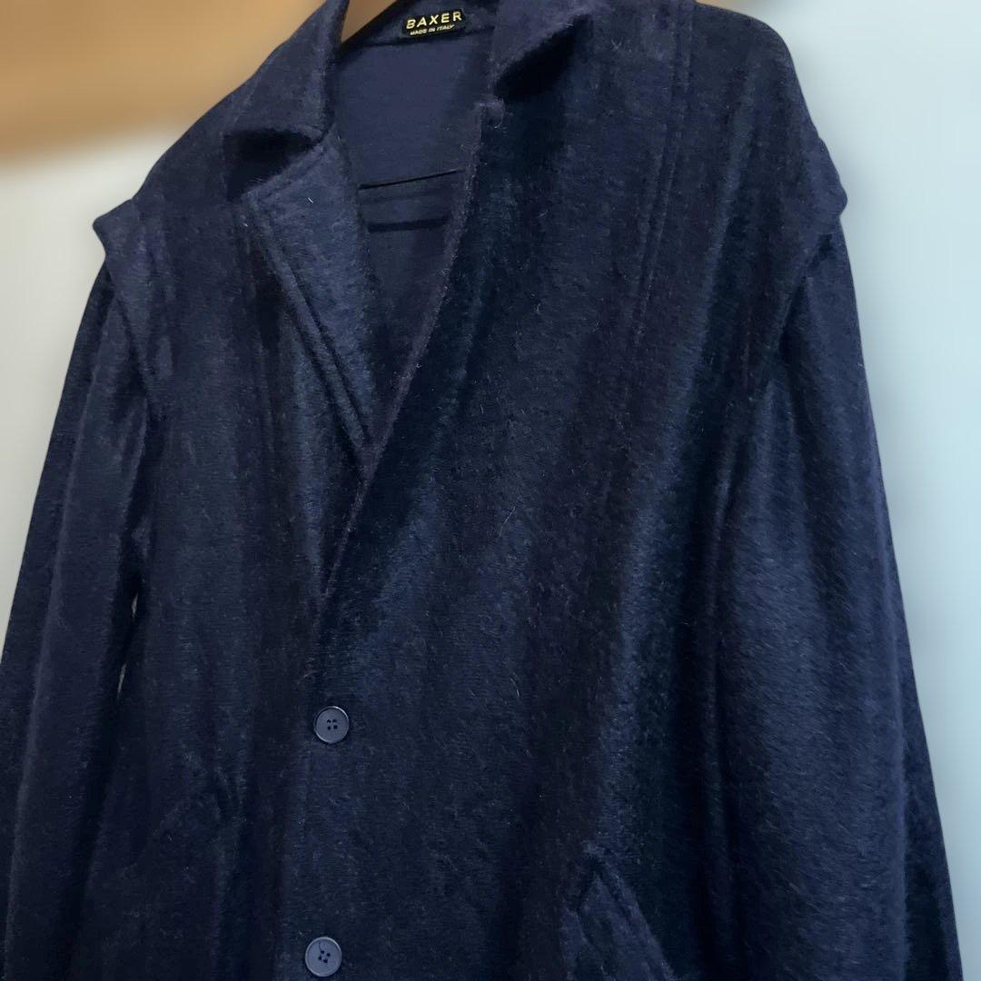 BAXER イタリア製 ネイビー ジャケット アルパカ×カシミヤ
