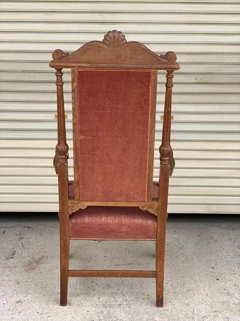 英国　アンティーク　アームチェア　キング　椅子