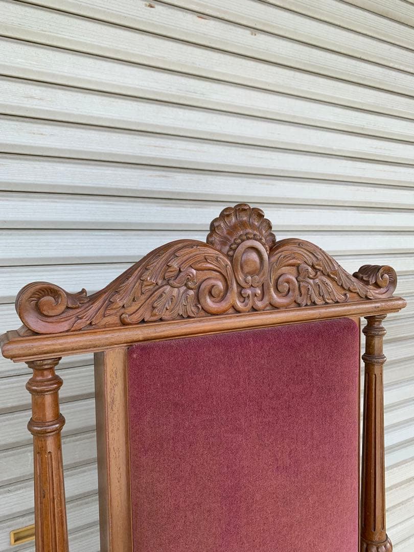 英国　アンティーク　アームチェア　キング　椅子