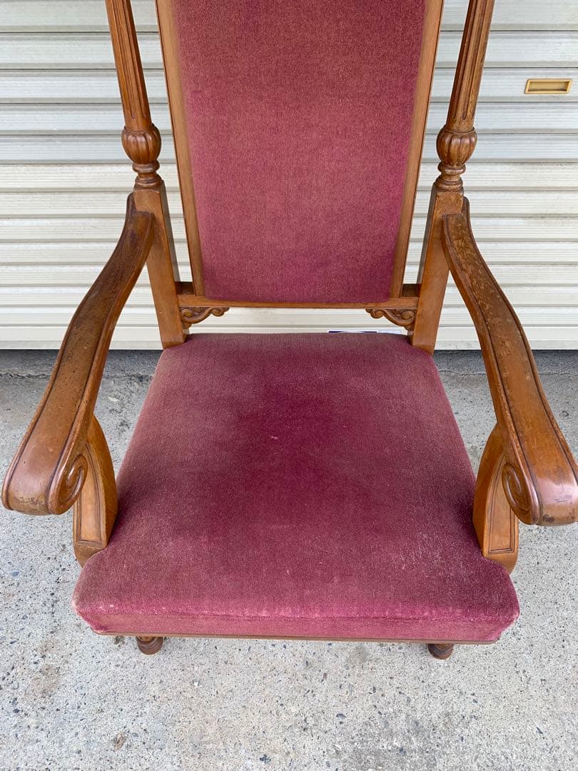 英国　アンティーク　アームチェア　キング　椅子