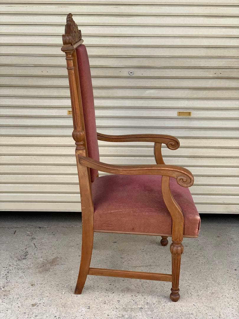 英国　アンティーク　アームチェア　キング　椅子