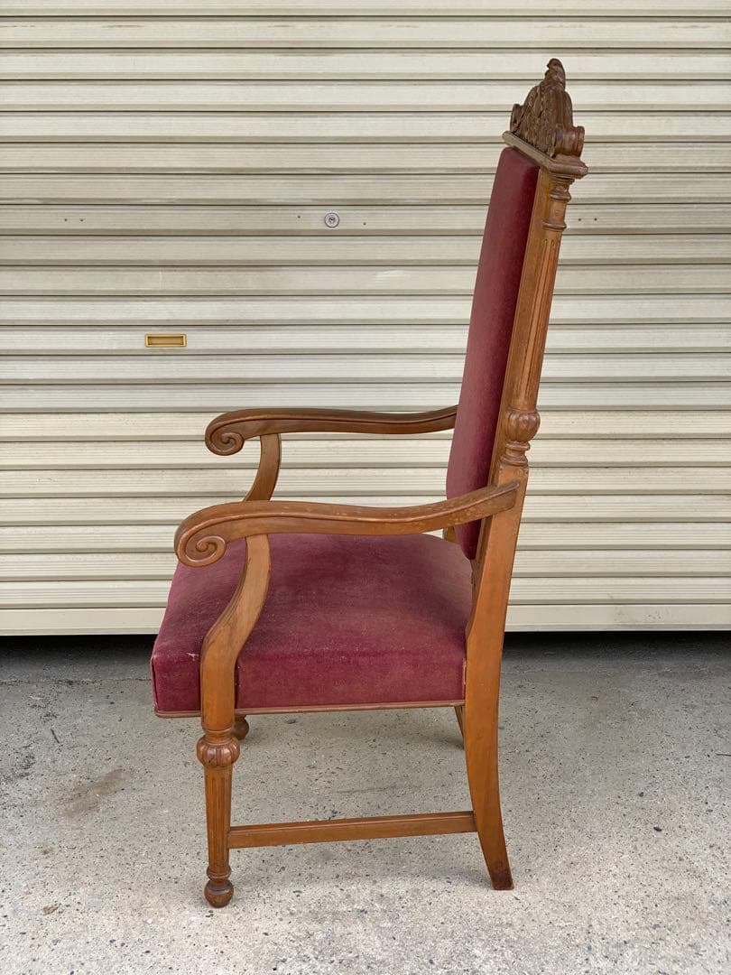 英国　アンティーク　アームチェア　キング　椅子