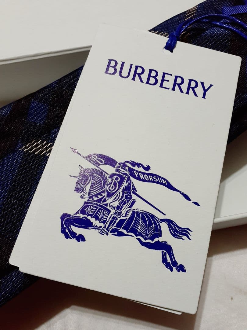 未使用 BURBERRY バーバリー ネクタイ ナロータイ チェック柄