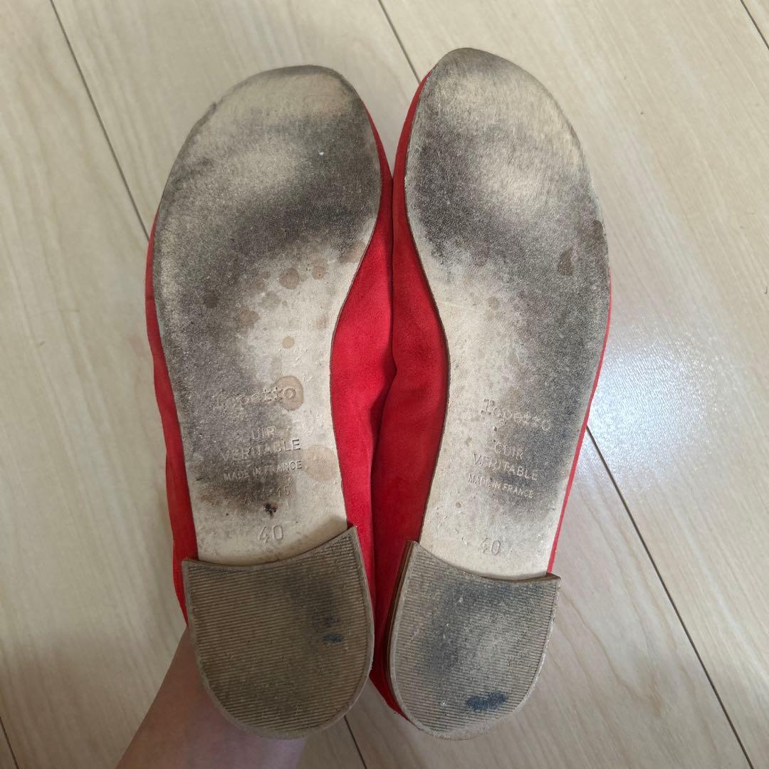 repetto レペット　赤オレンジ バレエシューズ フラット