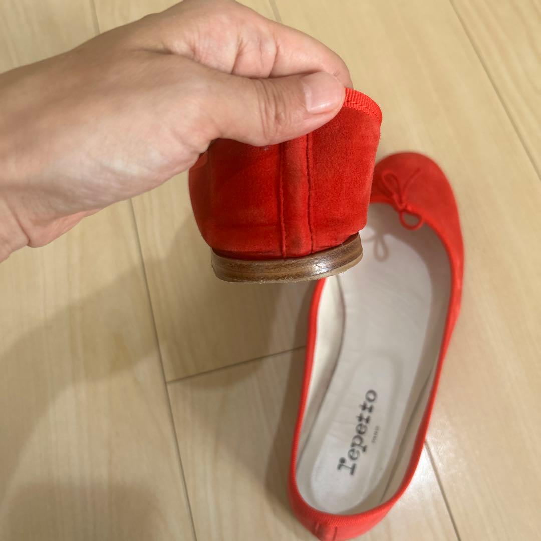 repetto レペット　赤オレンジ バレエシューズ フラット