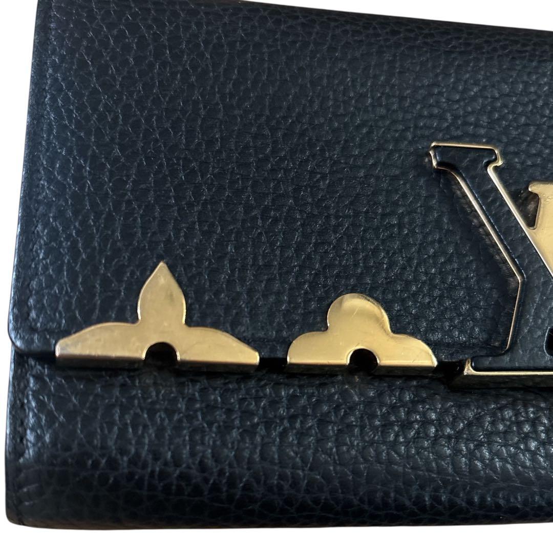 【鑑定済】ルイ ヴィトン　ポルトフォイユカプシーヌ トリヨン　ゴールド金具　美品