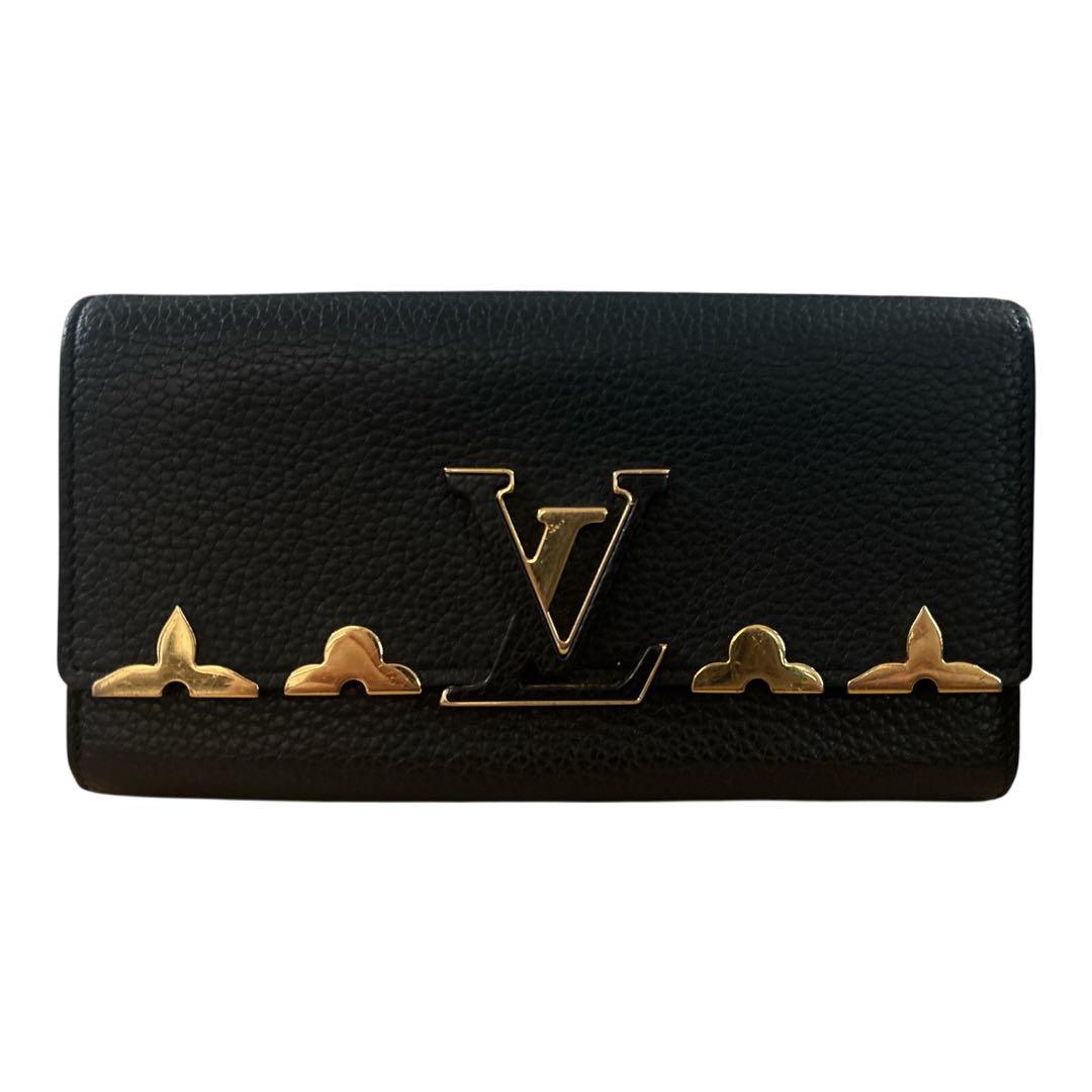 【鑑定済】ルイ ヴィトン　ポルトフォイユカプシーヌ トリヨン　ゴールド金具　美品