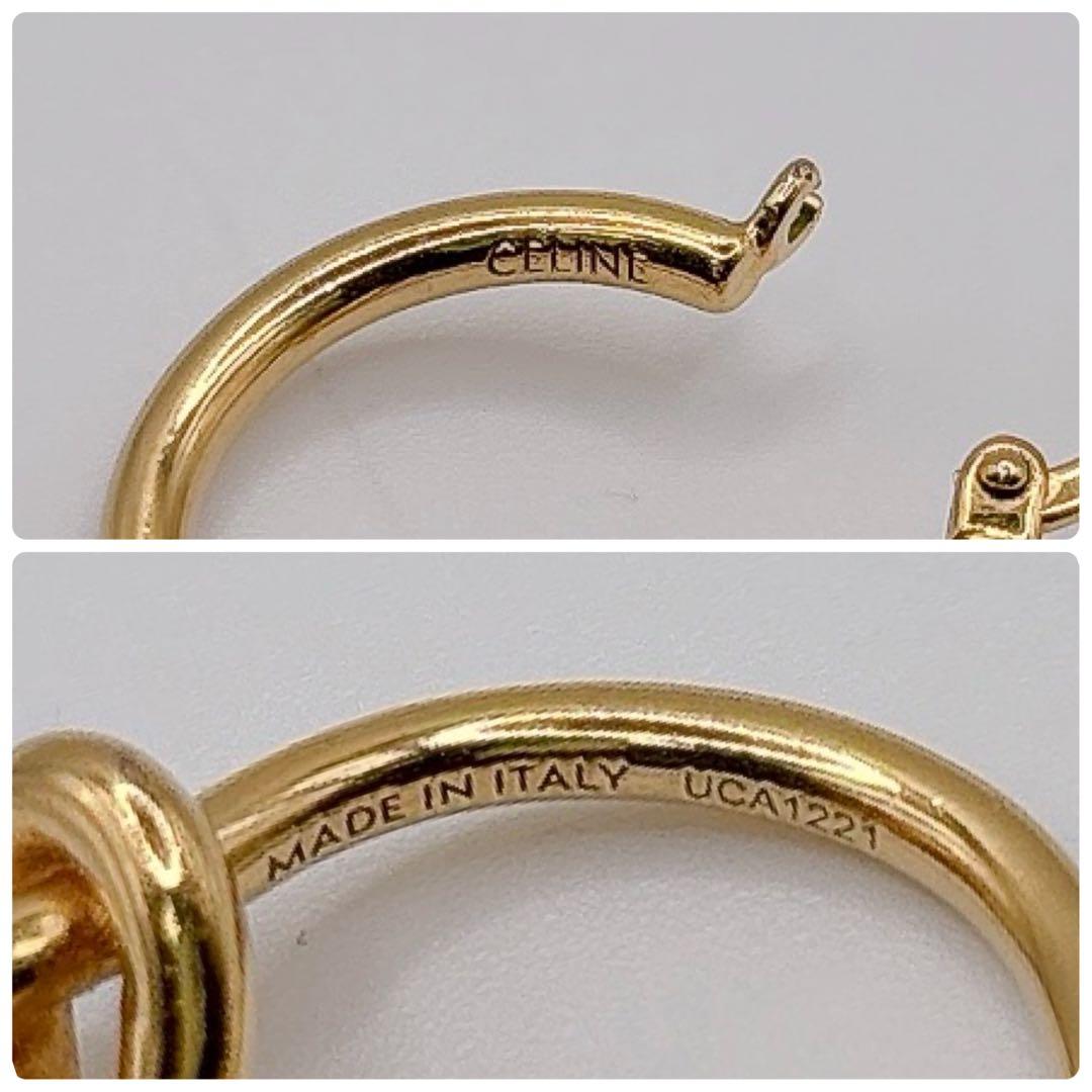 CELINE セリーヌ ノットスモール フープピアス ゴールド 片耳