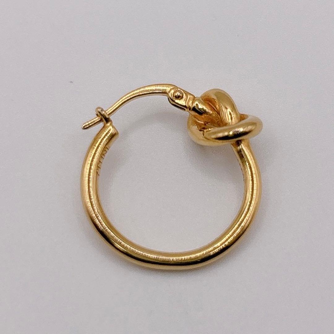 CELINE セリーヌ ノットスモール フープピアス ゴールド 片耳