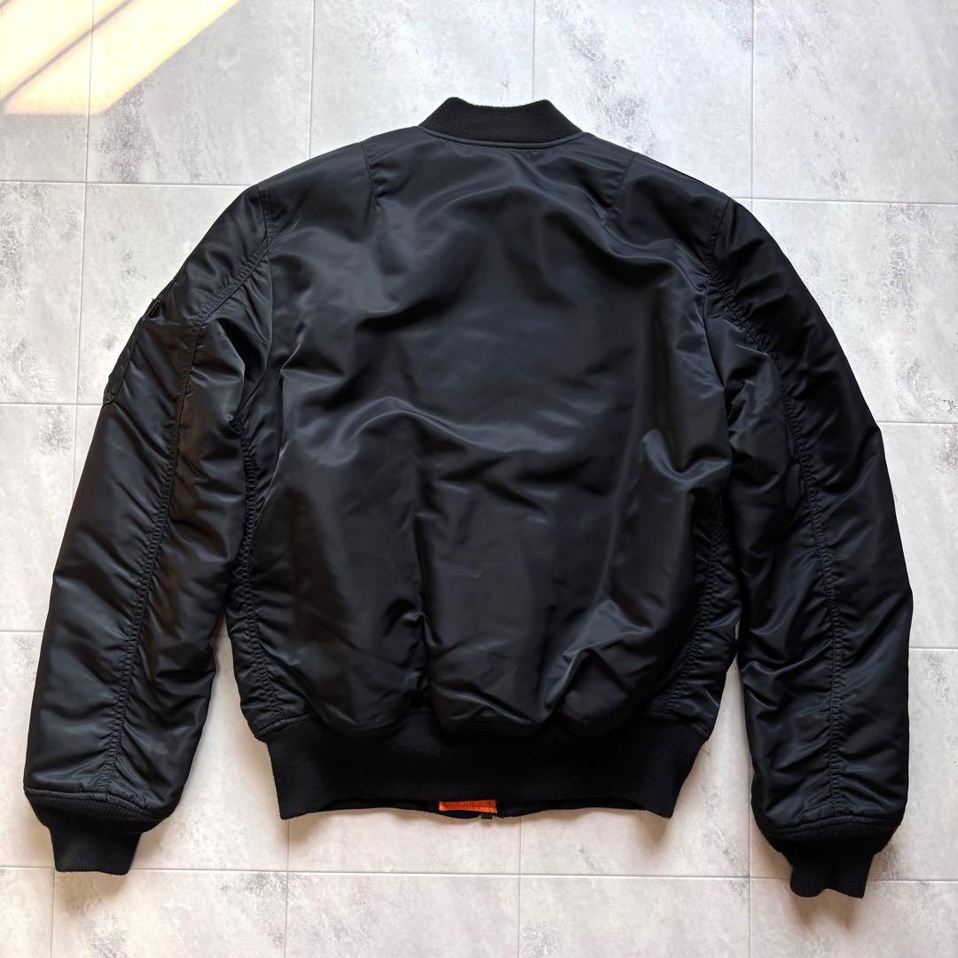 【美品】アルファ MA-1 フライトジャケット ブラック L 短丈 リバーシブル