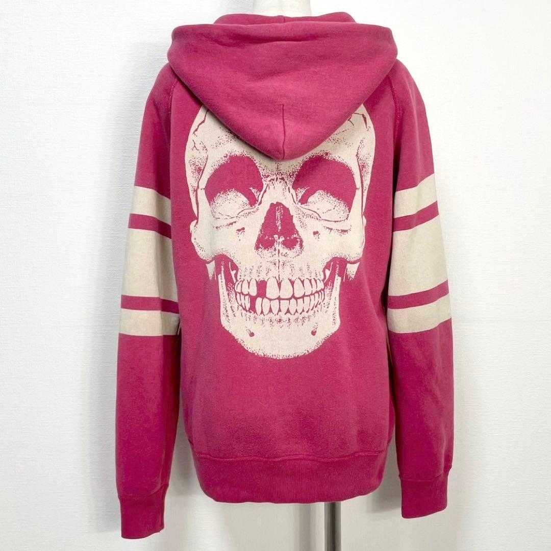 y2k❤️00s HYSTERIC GLAMOUR スカル デカロゴジップパーカー