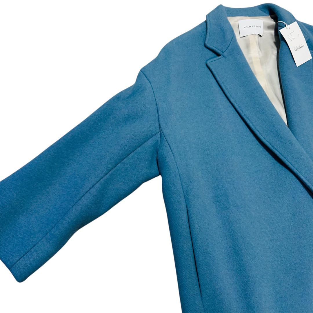 定価46,200円ADAM ET ROPE ダブルメルトンコート ブルー 未使用