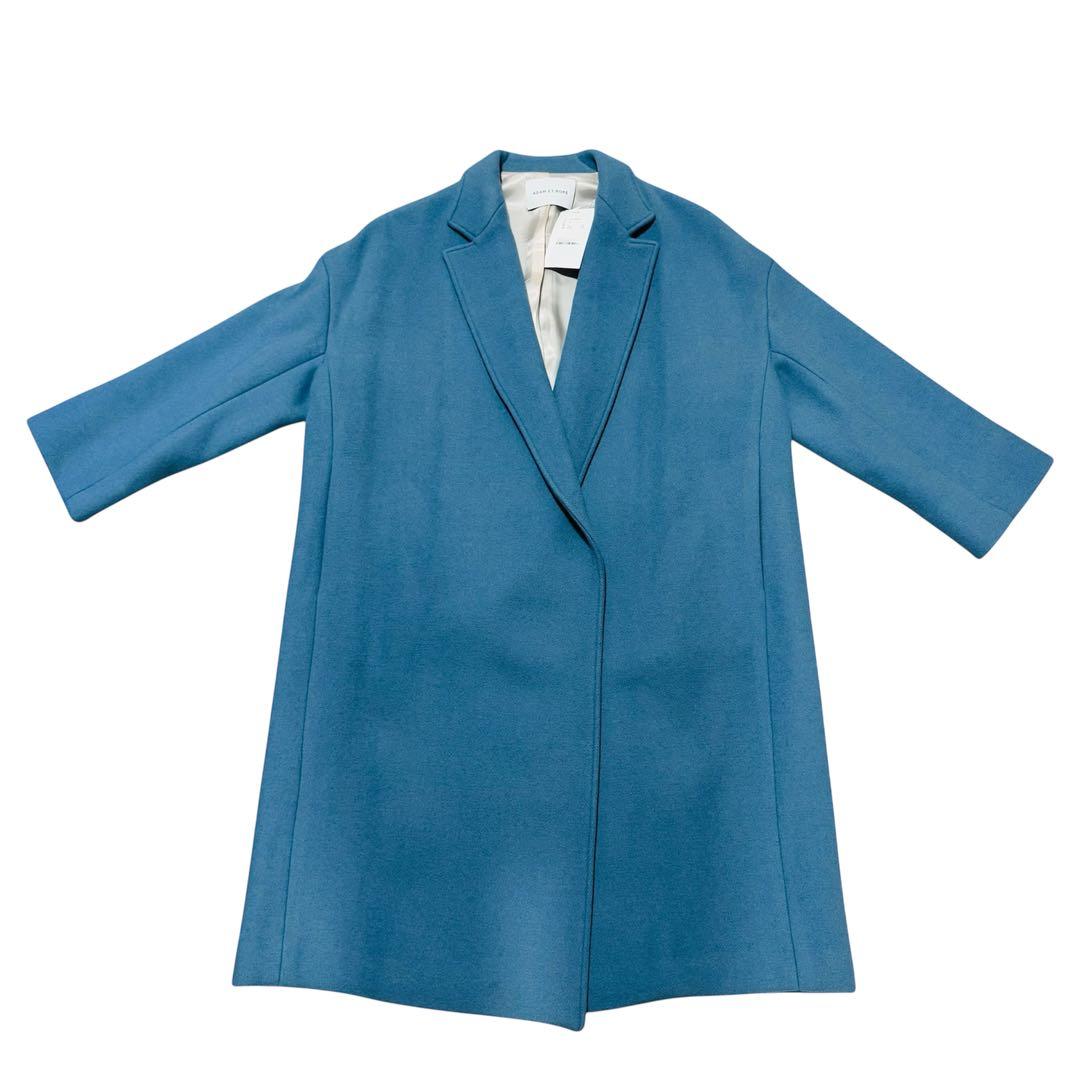 定価46,200円ADAM ET ROPE ダブルメルトンコート ブルー 未使用
