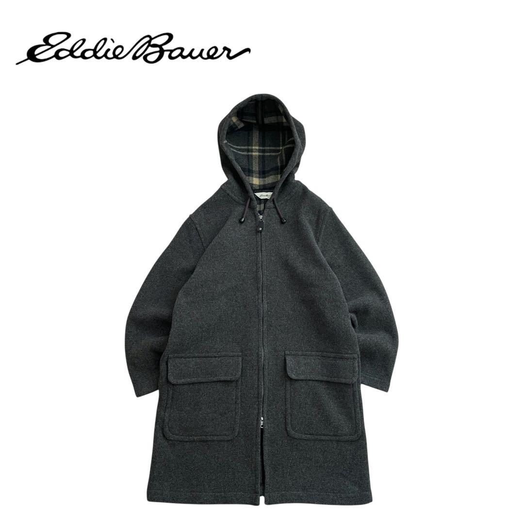 【美品】EddieBauerエディ-バウア- 90s フード付き ウール コート