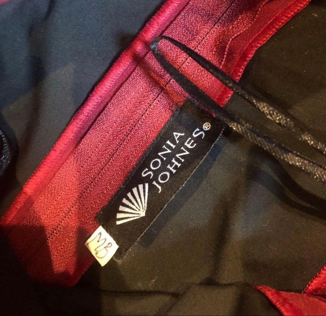 SONIA JOHNES フラメンコハイウェストファルダワインレッド色ＭＢサイズ