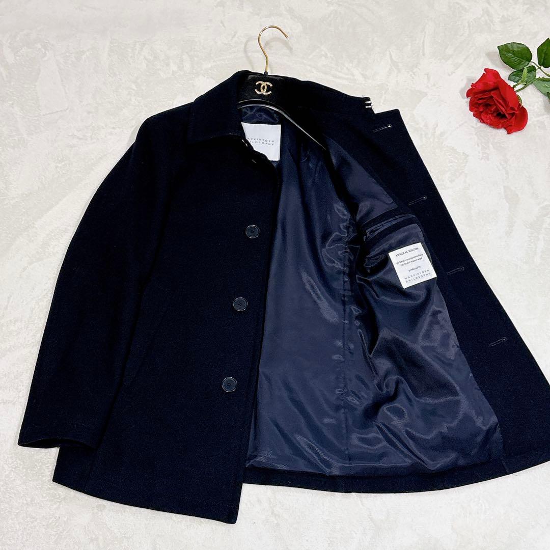 ほぼ未使用✨　マッキントッシュ　ピーコート　ネイビー　ウール　36