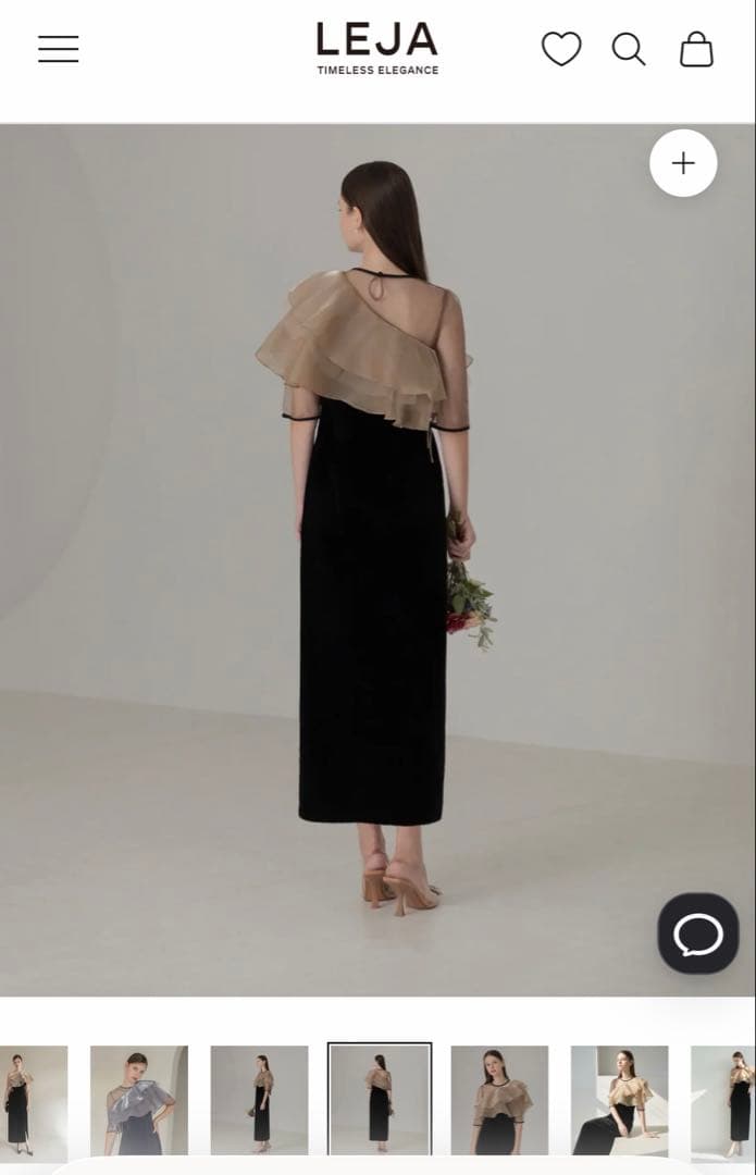 新品タグ付 アシンメトリーティアードフリル3WAYベロアワンピースドレス