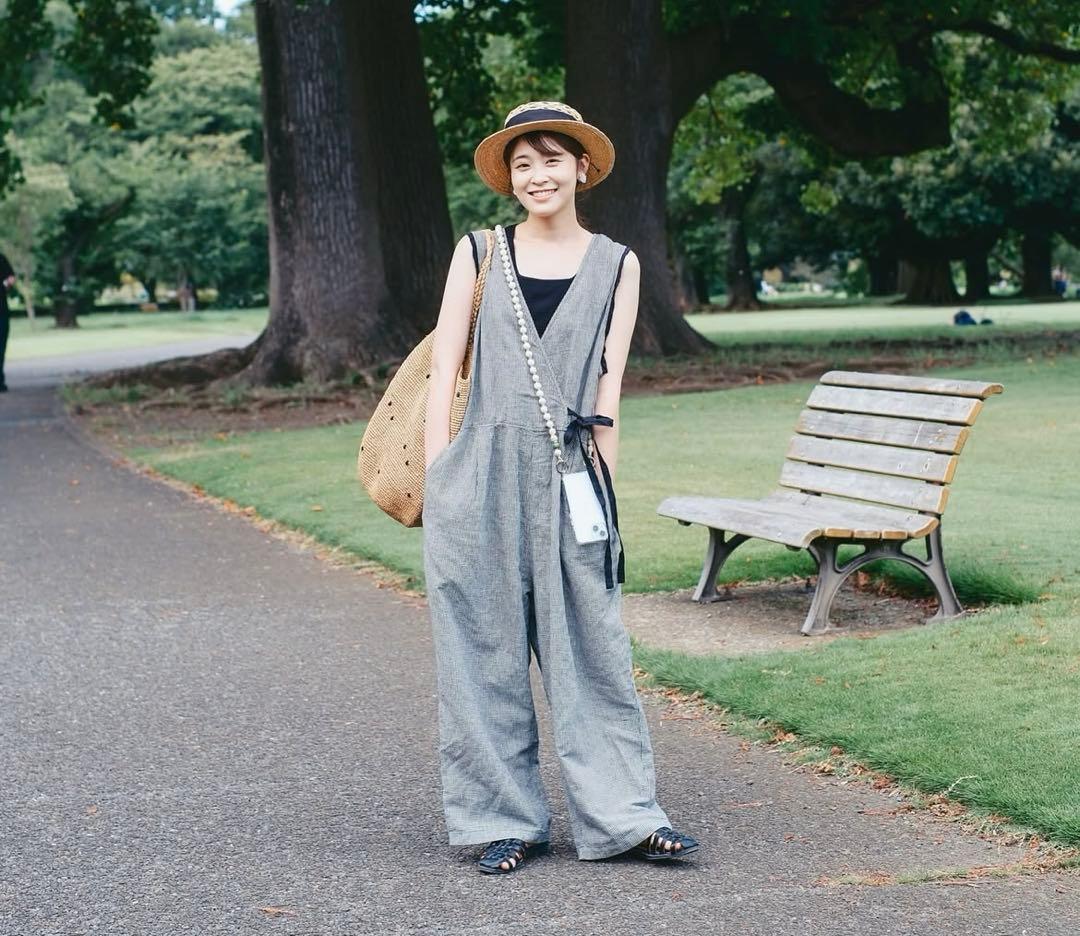 m*m様 最終値下げ　nest robe リネン襟付きサロペット　ゆべし着用