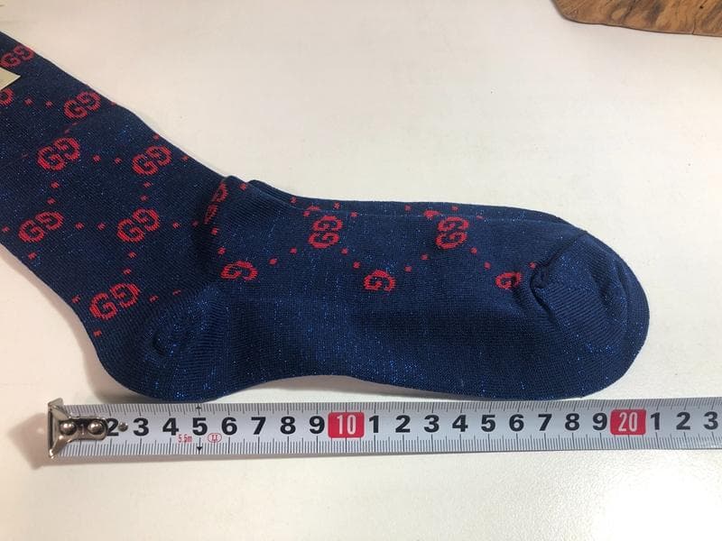 値下げ☆タグ付き未使用品☆GUCCI　グッチ　GG柄　ラメ　ロングソックス　靴下