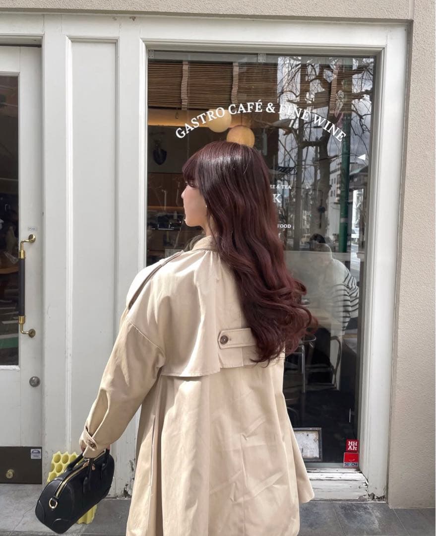 ジャケット・アウター muguet rose midi trench coat dark beige