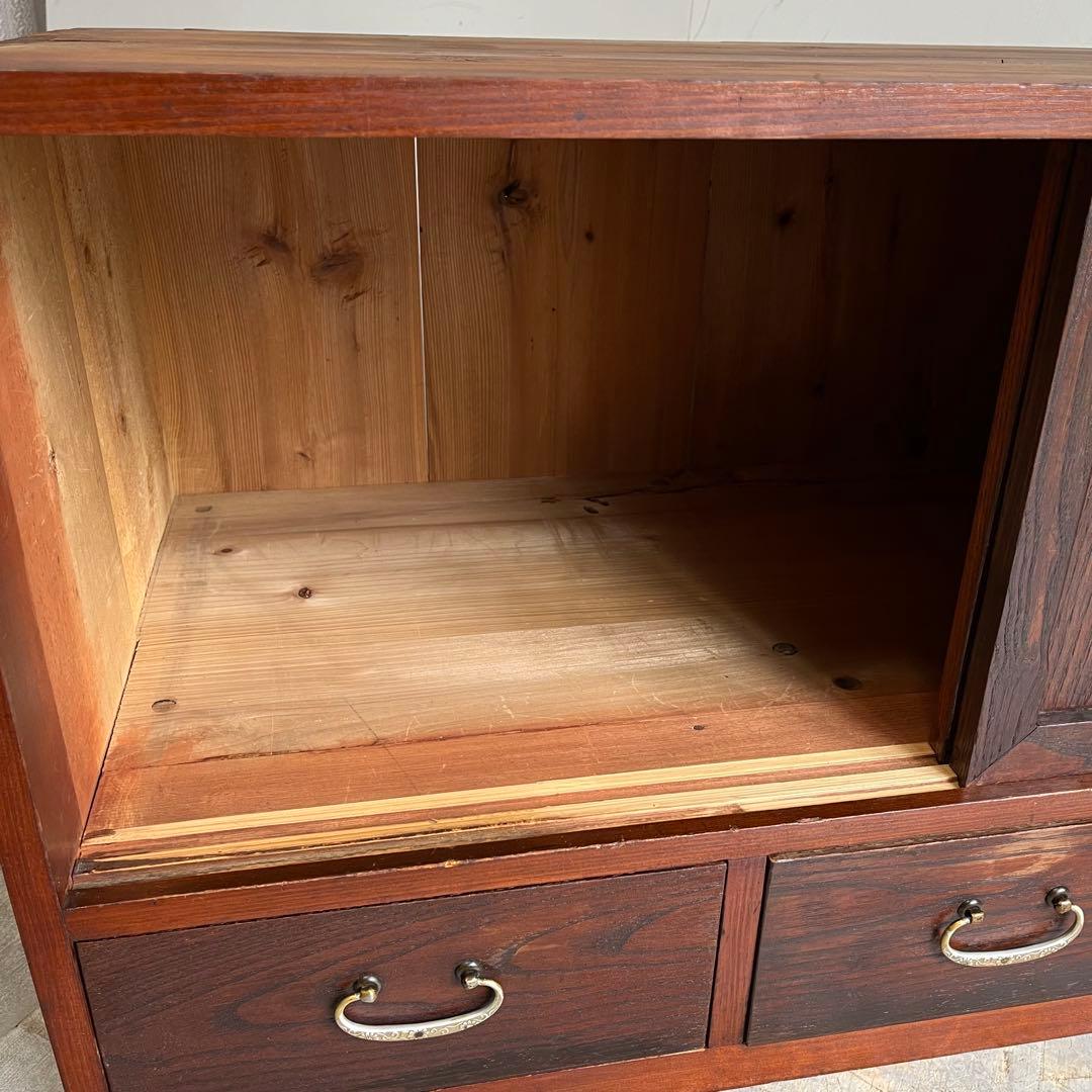 アンティーク チェスト 箪笥 ローボード テレビ台 無垢材 昭和レトロ z534