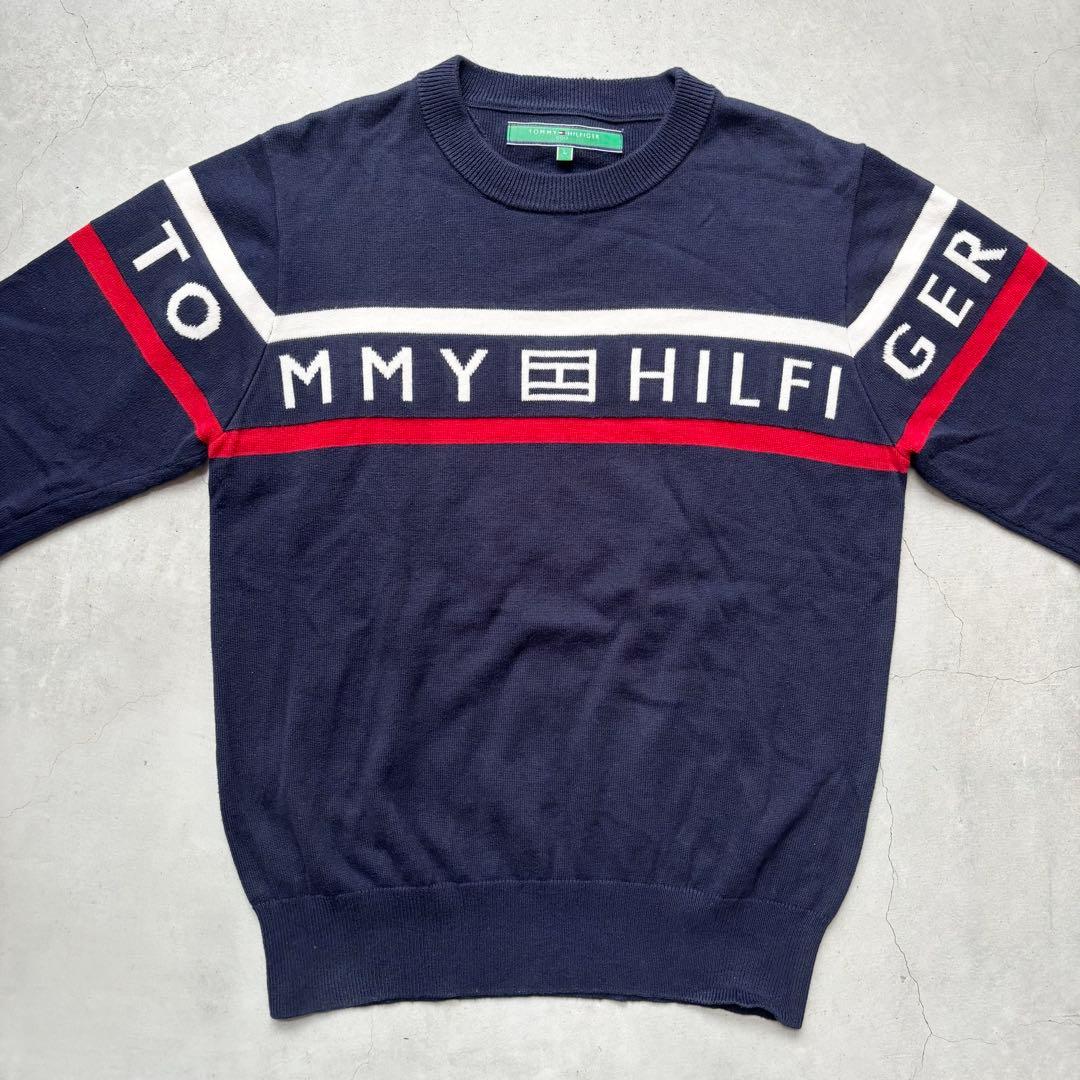 トミーヒルフィガーゴルフ ニットセーター ロゴ L