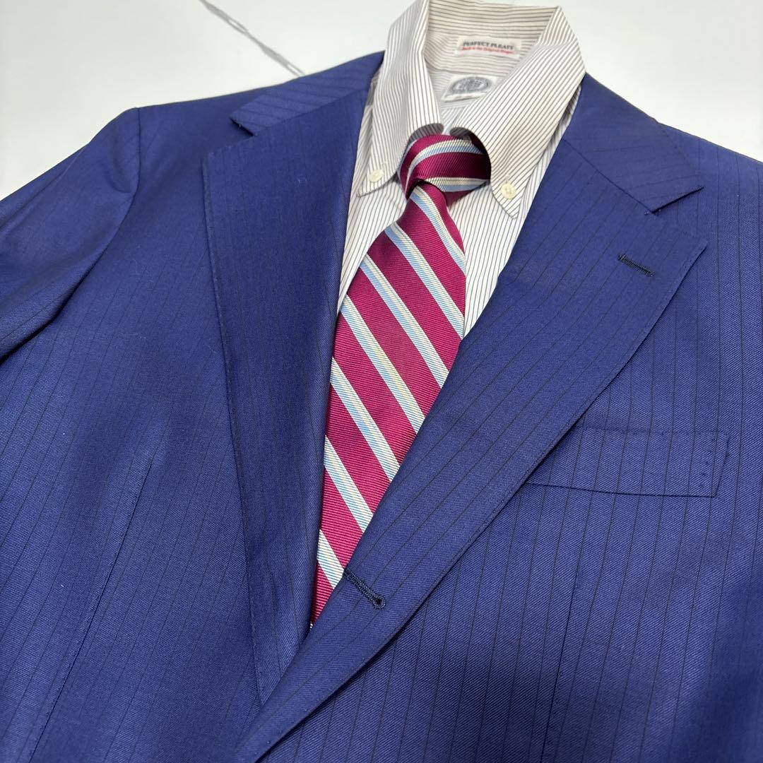 未使用級★ ÉDIFICELe plus élevé セットアップ ストライプ青