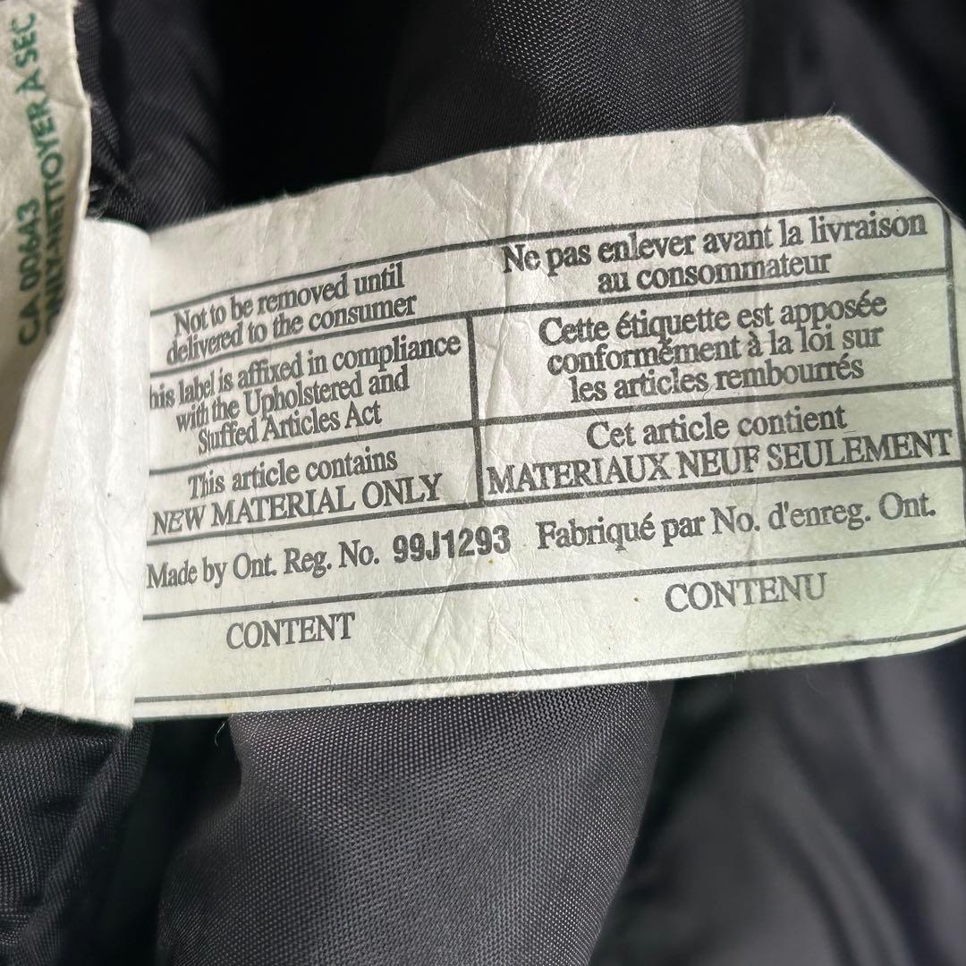 カナダ製 極上 スタジャン 企業刺繍ロゴ レザー ウール 中綿 黒 本革