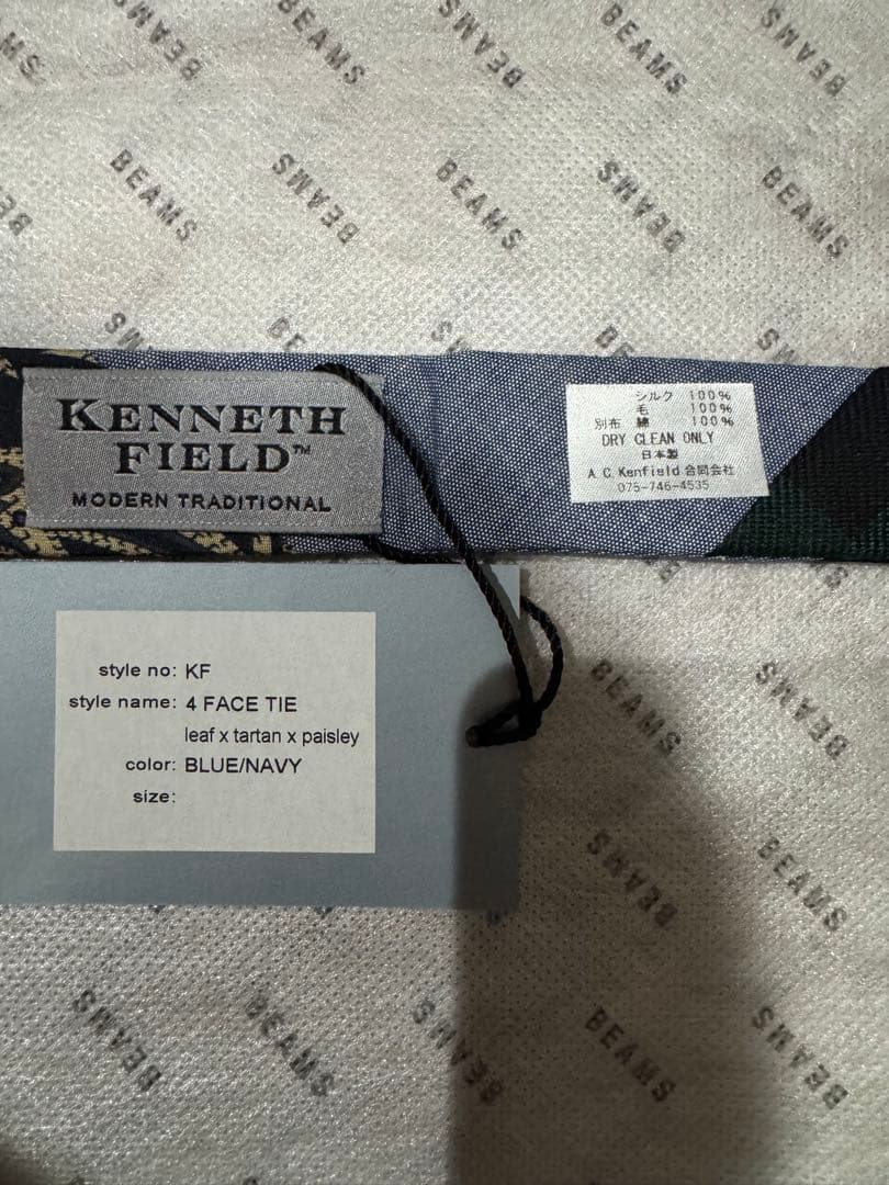 Kenneth field 4 FACE TIE ケネスフィールド