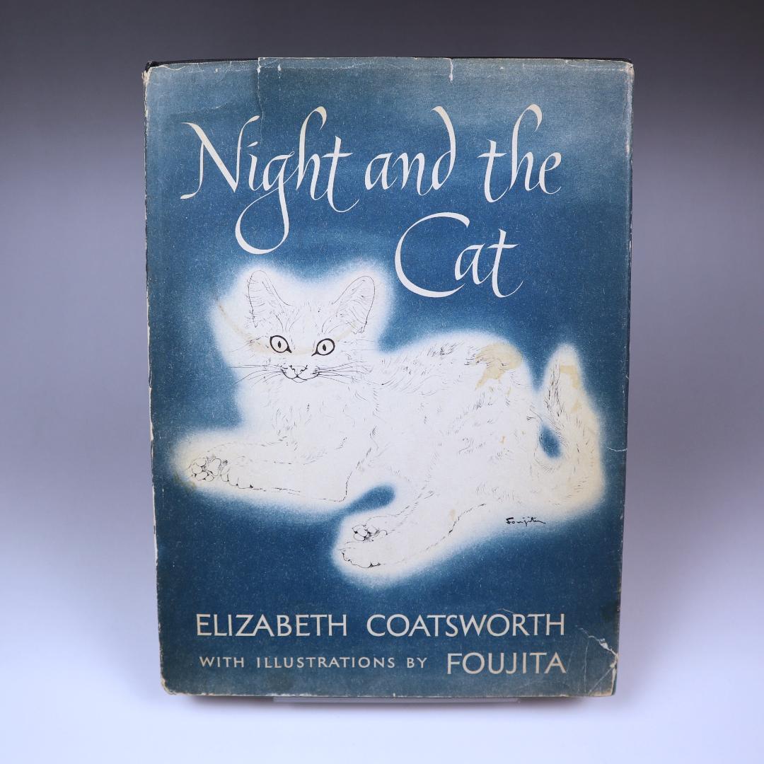 「NIGHT AND THE CAT」夜と猫 藤田嗣治 挿絵 初版 1950年