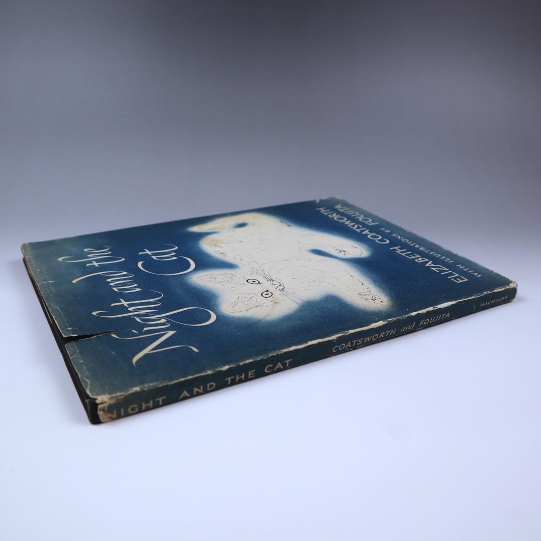 「NIGHT AND THE CAT」夜と猫 藤田嗣治 挿絵 初版 1950年