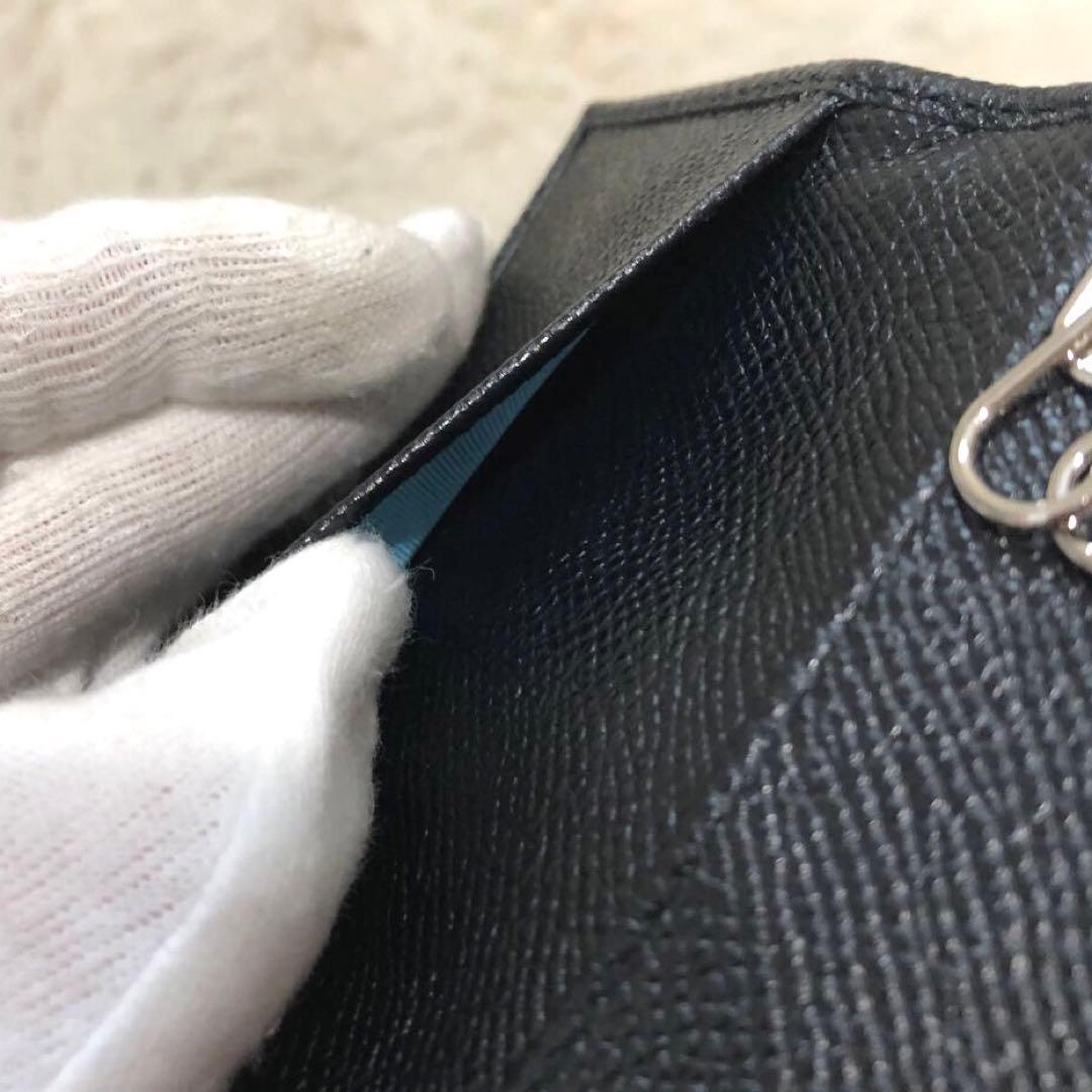 未使用✨ブルガリ レザー　6連キーケース　 キーリング付き　 ブラック