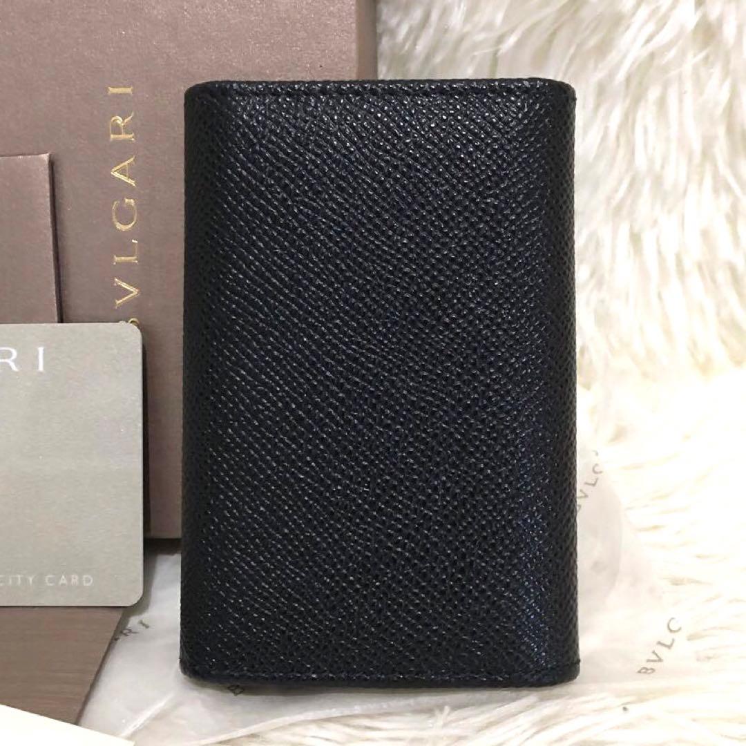 未使用✨ブルガリ レザー　6連キーケース　 キーリング付き　 ブラック