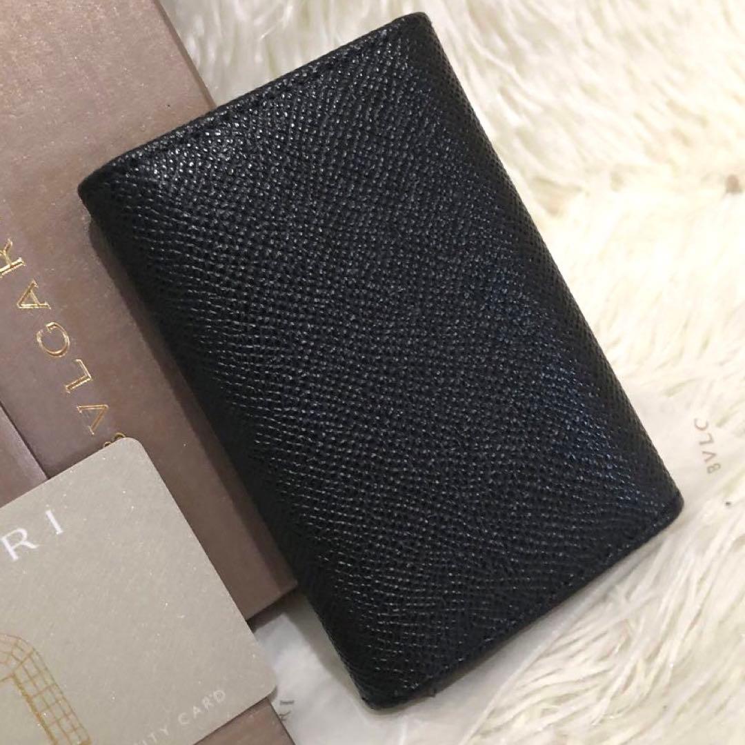 未使用✨ブルガリ レザー　6連キーケース　 キーリング付き　 ブラック