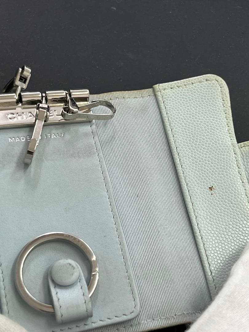 CHANEL ライトグリーン キーケース