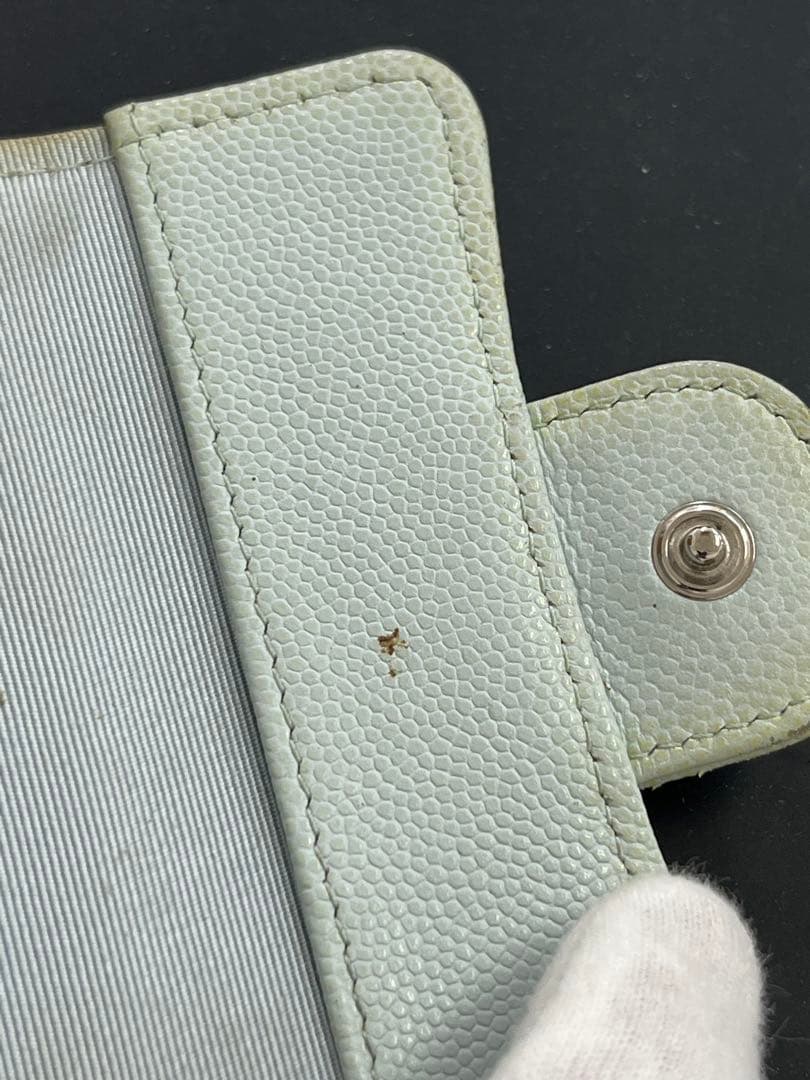 CHANEL ライトグリーン キーケース