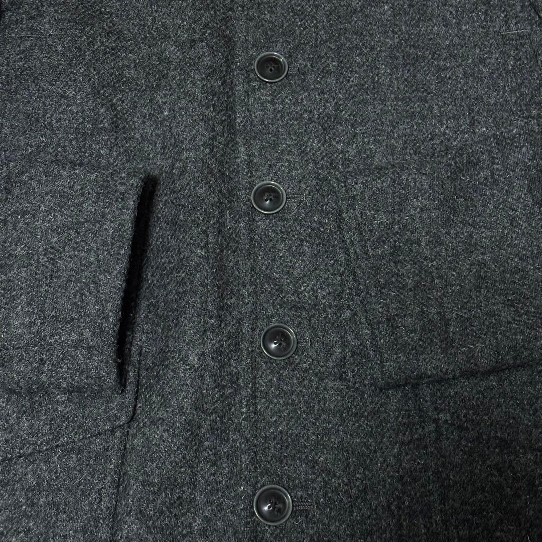 未使用品⭐︎エディーバウアー　ウールコート　ハリスツイード　ダークグレー　XL